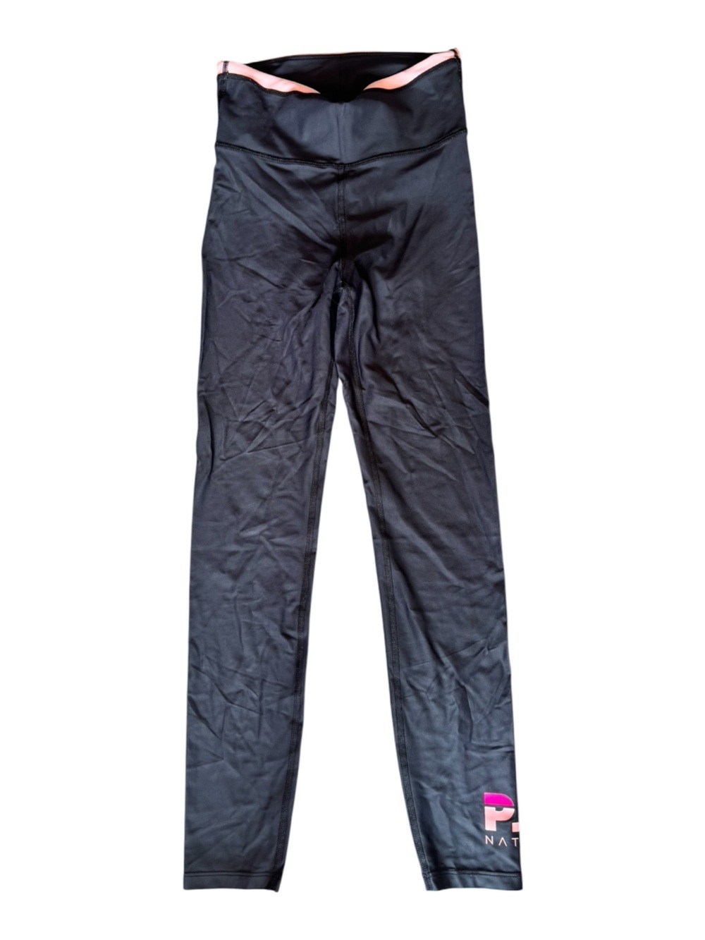 P.E Nation Steady Run Leggings with Pink Logo Detail, Size Small, Atheltic